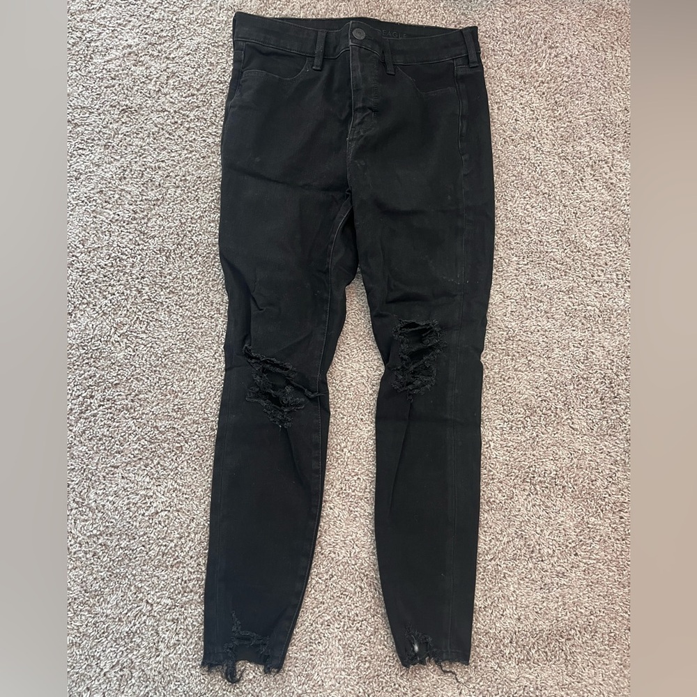 American Eagle “The Dream Jean” High Rise Distressed Jean